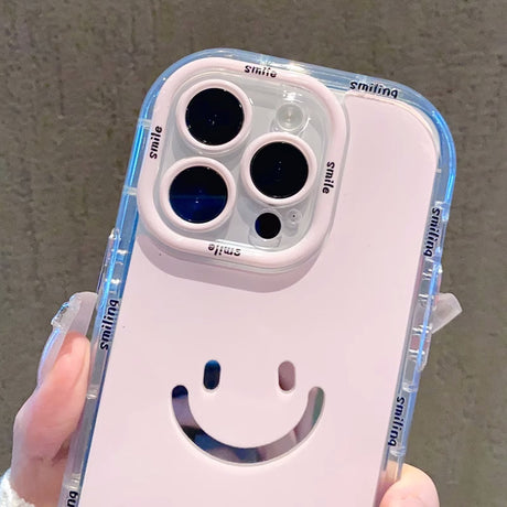 Mirror cream case suitable for Apple 16 Promax phone case with painted smiling face on iPhone 14/13 - V.I.P Digital Presence