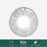 1Pcs FDA Certificate Eyes Beautiful Pupil Colorful Girl Cosplay Contact Lenses GRAY - V.I.P Digital Presence