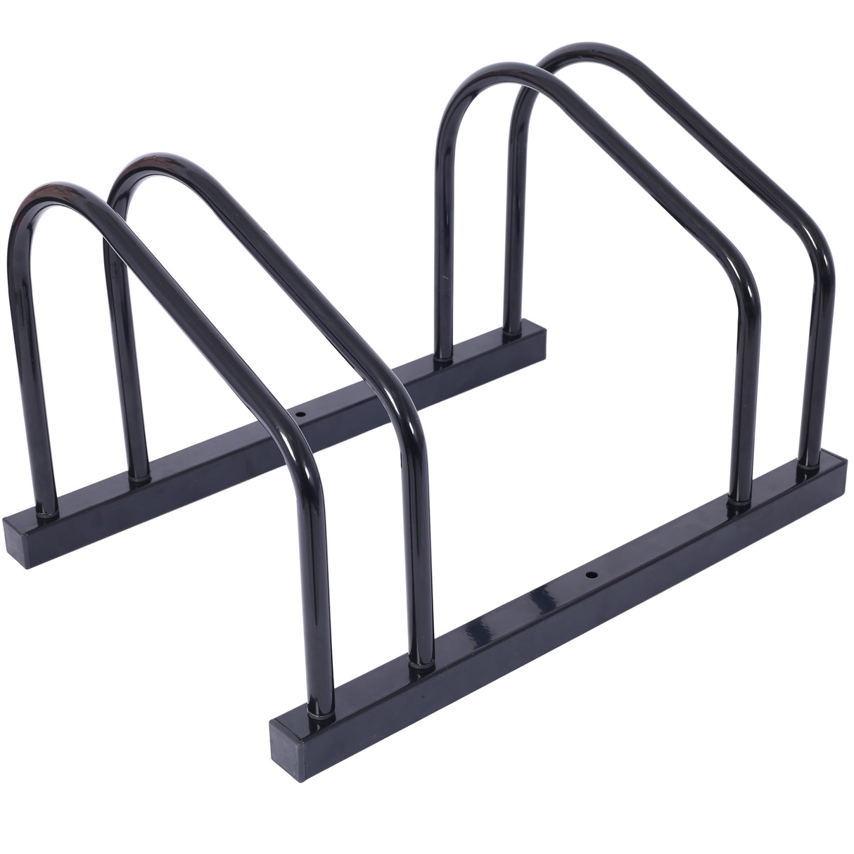 2 bicycle parking racks 22-28 inch wheel supports, maximum tire width 2.15 inches, black painted - V.I.P Digital Presence