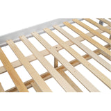 Wood Twin over Full Bunk Bed with Twin Size Trundle  White