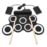 G3002 Portable Silicone 7 Pad Hand Roll Digital Drum Kit - V.I.P Digital Presence