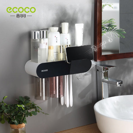 Toothbrush holder wall mounted home mouthwash cup electric non perforated dental tools, dental cylinder set holder - V.I.P Digital Presence