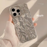 Advanced silver foil pattern suitable for iPhone 15 Pro minimalist Max Apple phone case 14 cool style 12 - V.I.P Digital Presence