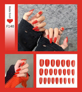 Nail Art Fake Nails Stiletto Tips Clear Press on Long False with Glue Coffin Stick Display Full Cover Artificial Designs Matte - V.I.P Digital Presence