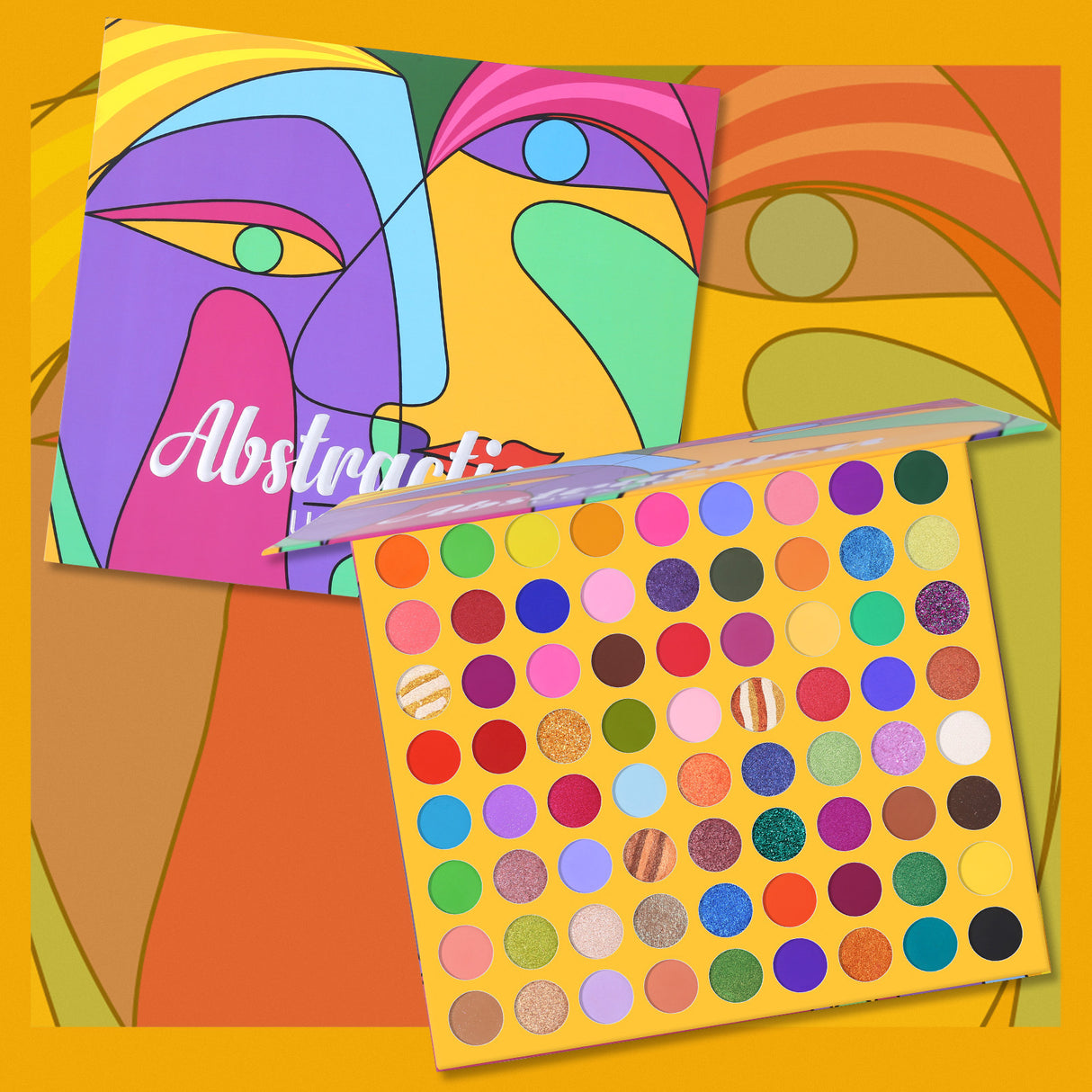 UCANBE 72 colors abstract eye shadow palette candy colored pearlescent matte cos makeup easy to color eye shadow - V.I.P Digital Presence