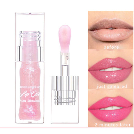 Hydrating Color Changing Lip Gloss Sparkling Shimmer Lip Oil Plumping Liquid Lipstick - V.I.P Digital Presence