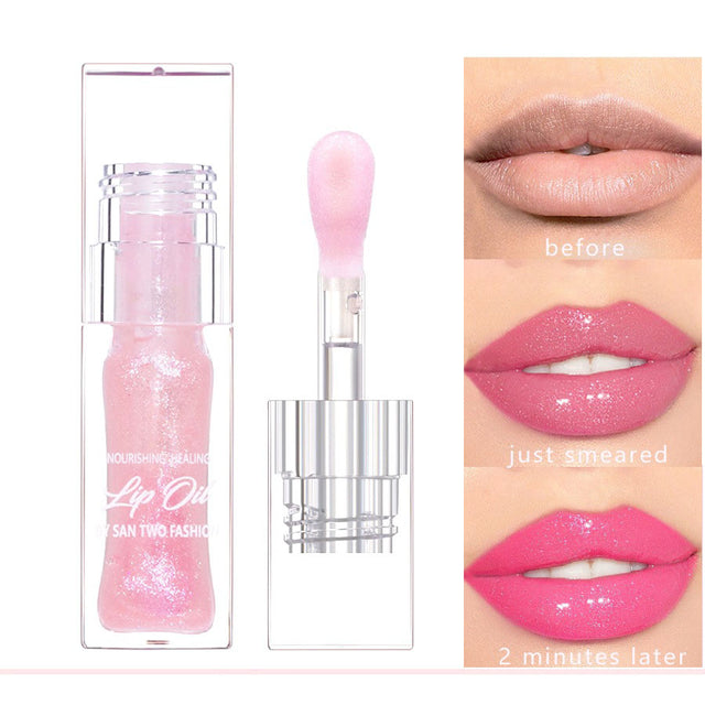 Hydrating Color Changing Lip Gloss Sparkling Shimmer Lip Oil Plumping Liquid Lipstick - V.I.P Digital Presence