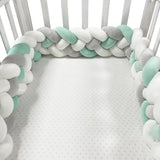 Woven baby bed surround anti-collision strip four strand Fried Dough Twists braid wrapped around the bed surround ins baby child - V.I.P Digital Presence