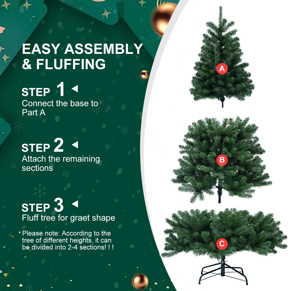 5FT PVC Green Memory Wire Christmas tree - V.I.P Digital Presence