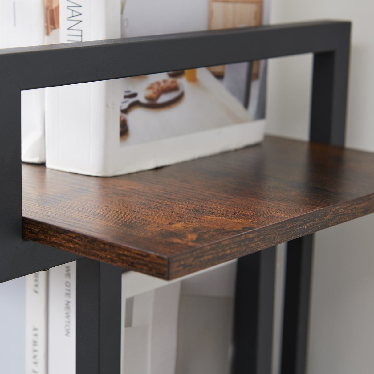 4-storey office bookshelf, rural wooden metal bookshelf, independent open bookshelf, industrial high angle bookshelf - V.I.P Digital Presence