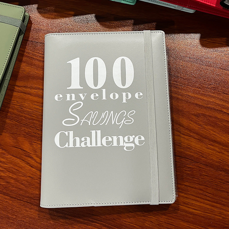 100 Envelope Challenge Binder Couple 100 Day Challenge Hand Account Money Savings Notepad - V.I.P Digital Presence