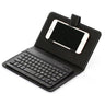 Funda de teclado inalámbrico portátil de cuero sintético para iPhone, teléfono móvil protector con teclado Bluetooth para iPhone y teléfono Android. 