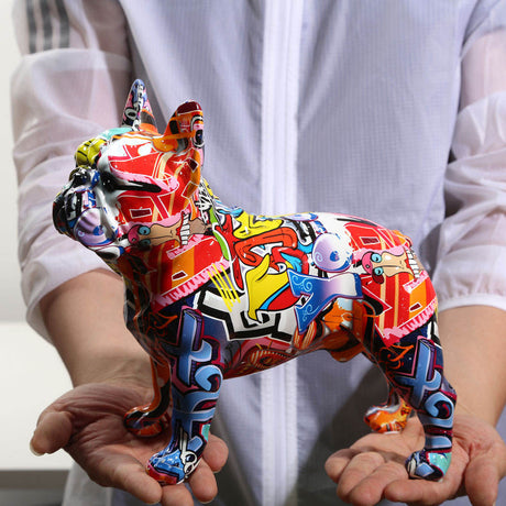 Colorful Bulldog Resin Crafts Decoration Living Room Office Entrance Desktop Home Soft Decoration - V.I.P Digital Presence