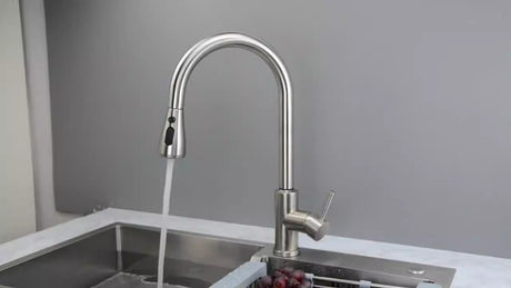 304 stainless steel kitchen faucet, hot and cold water pull-out vegetable basin sink faucet - V.I.P Digital Presence