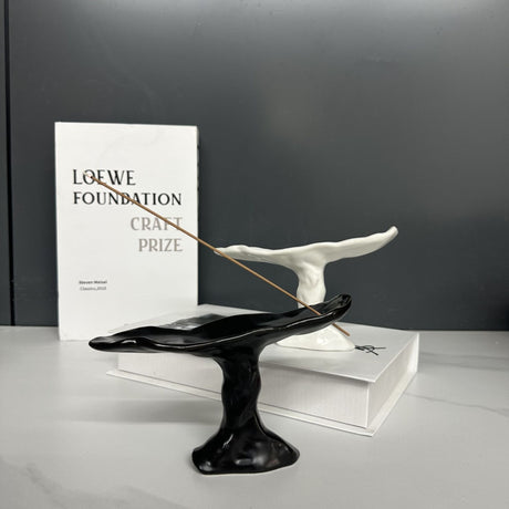 Nordic minimalist wabi sabi style ceramic fragrance holder, aromatherapy insert, niche vintage ornament sculpture art - V.I.P Digital Presence