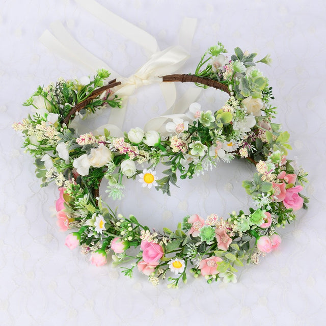 Forest style bride sweet flower headband hair accessories super fairy small floral accessories and makeup styling photography photography travel photography - V.I.P Digital Presence