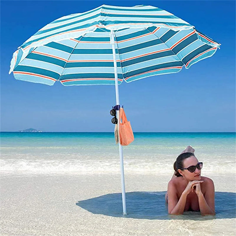 Portable Beach Umbrella Hook: 4-prong, universal for hats, bags, clothes; fits camping/beach umbrellas. - V.I.P Digital Presence