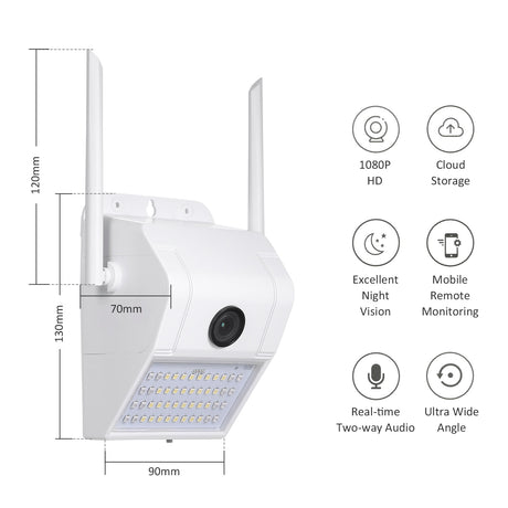 1080P Multifunctional WIFI Wireless Surveillance Outdoor Wall Light Webcam Security Camera PIR Motion Detection IP65 Waterproof - V.I.P Digital Presence