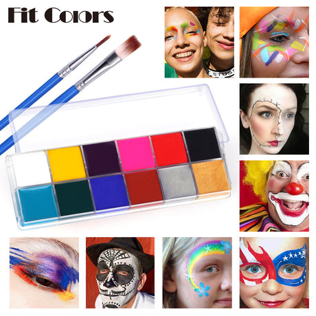 Fit Colors 12 Colors Face Color Water Soluble Body Paint Halloween Masquerade Makeup - V.I.P Digital Presence