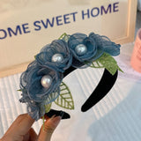 Fashionable fabric flower pearl flower headband - V.I.P Digital Presence