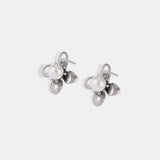 Synthetic Pearl Titanium Steel Flower Earrings - V.I.P Digital Presence