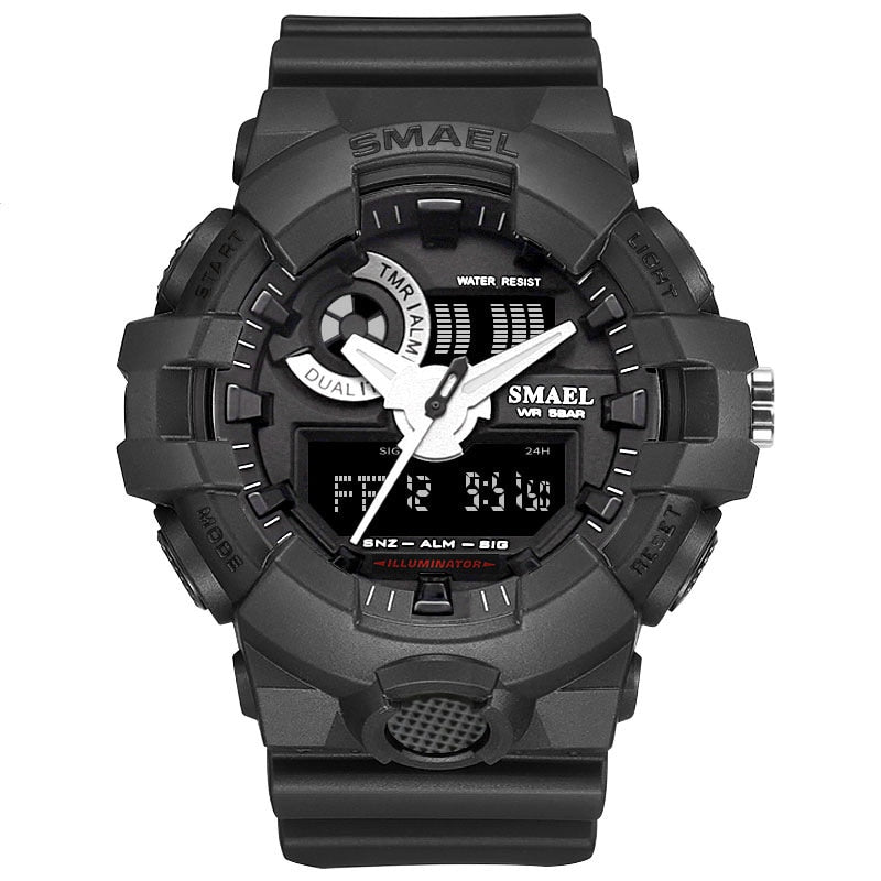 SMAEL 1642-2 Brand Luxury Cowboy Sport Watch New Men Military Watches Analog Army Digital Writwatch 8001 Waterproof Clock Men's Watch - V.I.P Digital Presence