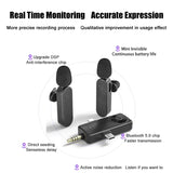 3 In 1 Wireless Lavalier Microphone Plug And Play Intelligent Noise Reduction Mini Mic For iPhone Android Live Broadcast - V.I.P Digital Presence