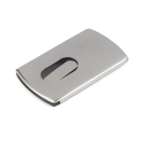 Portable Hand-push type Stainless Steel Business card holder wallet card case for men - V.I.P Digital Presence