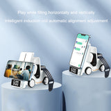 Wireless Chaarger Stand 5 In 1 Alarm Clock For IPhone 15 14 13 12 Pro Max 8 X XS XR iWatch 8 7 6 5 Airpods Fast Charging Station - V.I.P Digital Presence