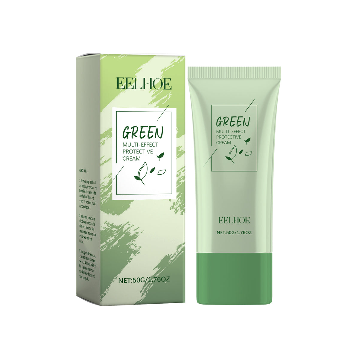 Green Tea Protective Cream Outdoor Protective Refreshing Smooth Delicate Facial Acne Skin Daily Care Cream