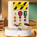 Montessori Busy Board Sensory Toys Wooden with LED Light Switch Control Board Travel Activities Kids Games for 2-4 Years Old - V.I.P Digital Presence
