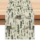 Christmas table flag holiday table decoration tablecloth pad printed reindeer tablecloth tea flag - V.I.P Digital Presence