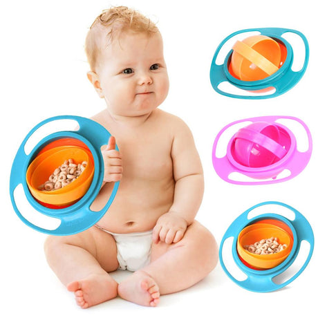Baby Feeding Dish Cute Baby Gyro Bowl Universal 360 Rotate Spill-Proof Bowl Baby Food Feeding Boxes - V.I.P Digital Presence