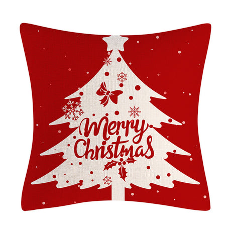 Red Snowflake Deer Pillow Cover Christmas Tree Cushion Cover Home Decoration Pillow Cover Combination - V.I.P Digital Presence