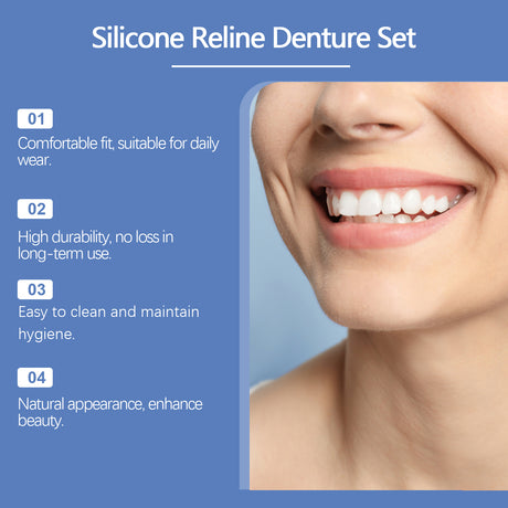 Silicone Resin Denture Set, Enhance Smile Appearance Comfortable Material Denture Beauty Care - V.I.P Digital Presence