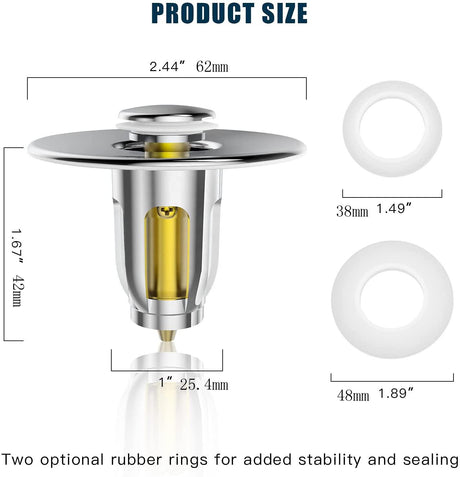 Bestlife Bathtub Sink Plug Bathroom Sink Drain Strainer Pop Up Sink Plug Stopper - V.I.P Digital Presence