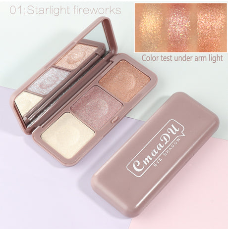 CmaaDu Three Color Mashed Potato Eye Shadow Fairy Plate Earth Color Moonlight Eye Shadow Color - V.I.P Digital Presence