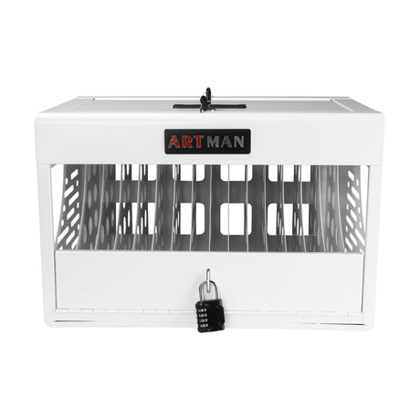 16 Bay Charging Cabinet for Laptop Chromebook Locking Charging Station-WHITE - V.I.P Digital Presence