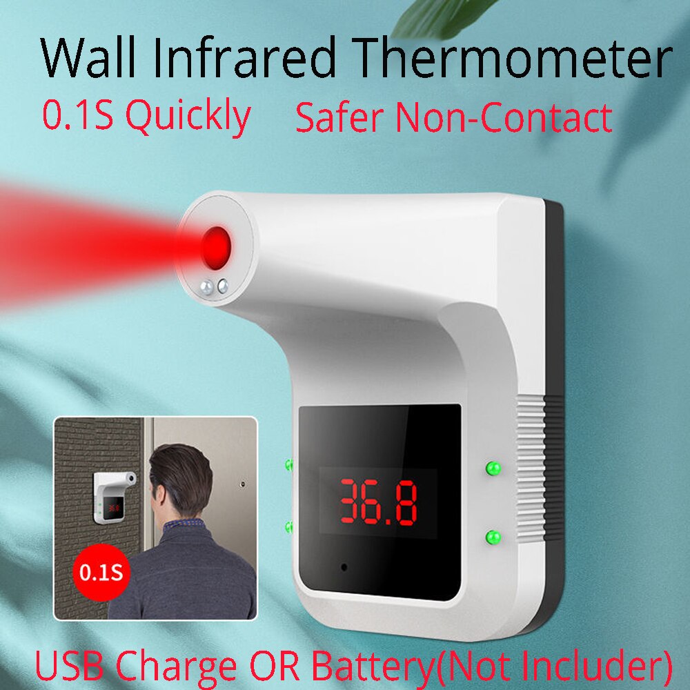 K3 Non-contact Infrared Thermometer Digital Forehead Hand Temperature Sensor Laser Gun With Fever Alarm Wall Mounted - V.I.P Digital Presence