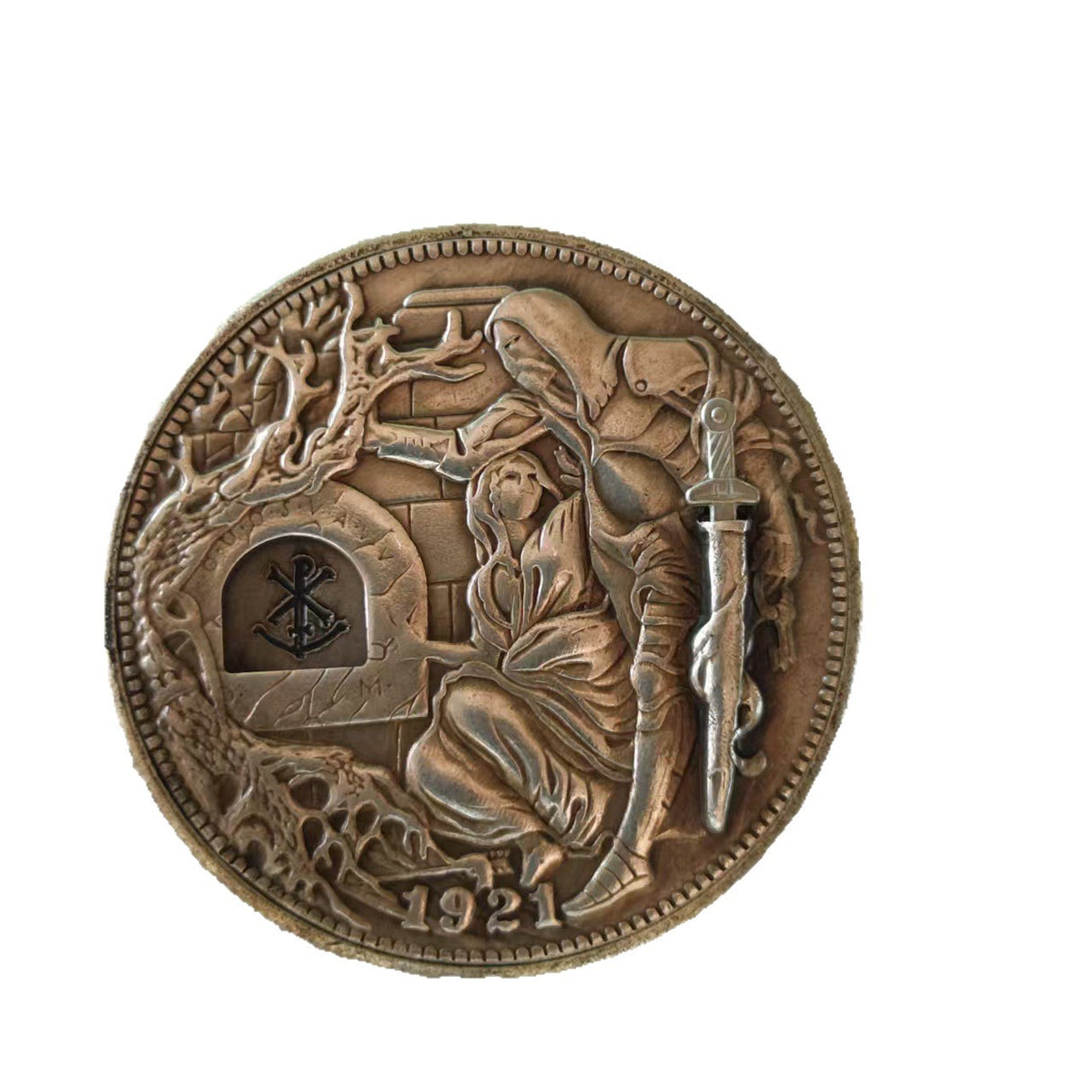Moneda mecánica - Copa Errante, estilo europeo y americano, maya, bañada en plata, colección al por mayor, moneda de metal.