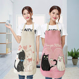 1Pcs Cotton and linen creative European and American cartoon cute cat apron - V.I.P Digital Presence