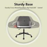 Velvet Office Desk Chair, Modern Home Desk Chair with Wheels , Vanity Chairs for Living Room, Bedroom,Study Room - V.I.P Digital Presence