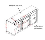 18 inch cherry colored fireplace with open entertainment console space, 58.31 inches wide, 15.39 inches deep, and 26.06 inches h - V.I.P Digital Presence