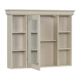 35'' x 28'' Blue Wall Mounted Bathroom Storage Cabinet with Mirror Door, Modern Bathroom Wall Cabinet with Mirror - V.I.P Digital Presence