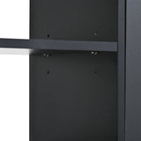 ONTREND modern shoe cabinet with 4 flipped drawers, multifunctional double-layer shoe storage with drawers, black. - V.I.P Digital Presence