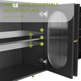 Modern Accent Sideboard Cabinet with Acrylic Doors, Freestanding Storage Cupboard Console Table for Kitchen Dining Black - V.I.P Digital Presence