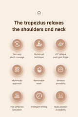 USB-C Rechargeable Kneading Massage Hot Compress Shiatsu Back Shoulder Neck Massager for Pain Relief - V.I.P Digital Presence