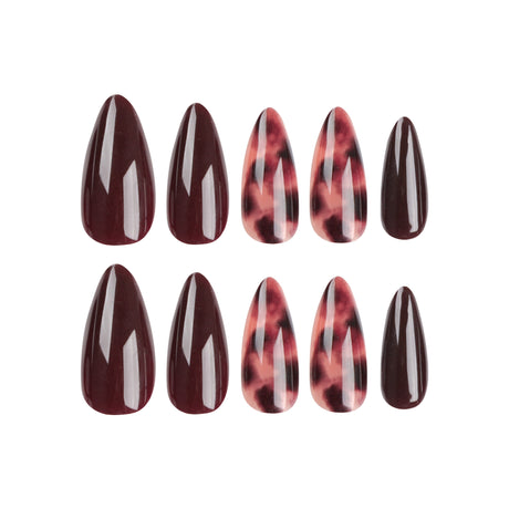 Simple French Wearable False Nails Almond Colorful Stripes Colorblock Design Manicure Fake Nails Line Full Cover Press On Nail - V.I.P Digital Presence