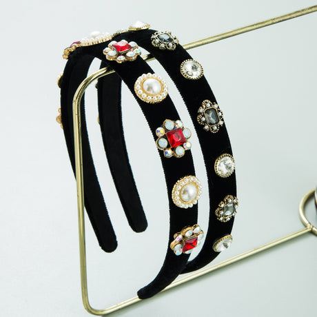 Baroque Court Diamond Tapered Headband Retro Style Premium Hair Ornament - V.I.P Digital Presence