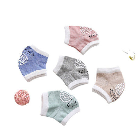 3 pairs of cotton children's knee pads, autumn glue dispensing, anti slip baby knee pads, mesh breathable exercise, baby crawlin - V.I.P Digital Presence